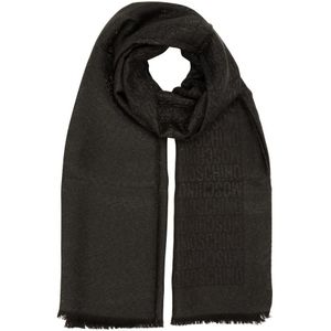 Moschino, Accessoires, Dames, Zwart, ONE Size, Polyester, Estola Winter Sjaal