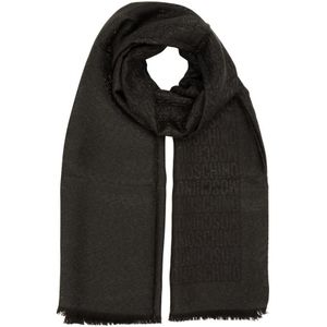 Moschino, Estola Winter Sjaal Zwart, Dames, Maat:ONE Size