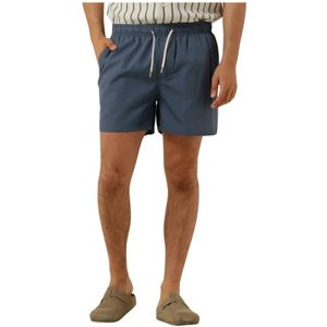 Selected Homme, Badkleding, Heren, Blauw, XL, Blauwe Seersucker Zwemshorts voor Heren