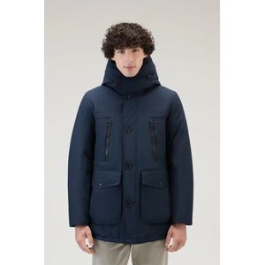 Woolrich, Winter Jassen Blauw, Heren, Maat:XL