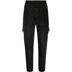 Givenchy, Zwarte nylon cargobroek Zwart, Heren, Maat:M