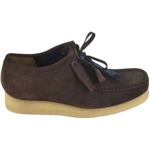 Clarks, Schoenen, Heren, Bruin, 42 EU, Bruine Platte Schoenen