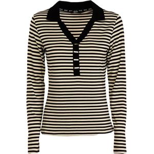 Liu Jo, Tops, Dames, Veelkleurig, S, Polyester, Dames Gestreept T-Shirt Lange Mouwen