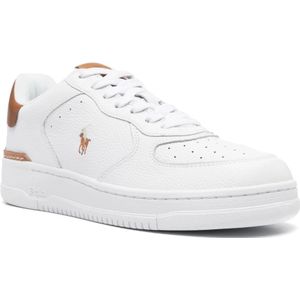 Polo Ralph Lauren, Schoenen, Dames, Wit, 37 EU, Leer, Multicolor Casual Trainers Sneakers