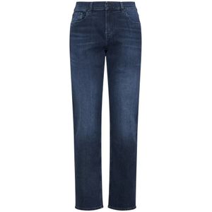 7 For All Mankind, Jeans, Heren, Blauw, W30, Denim, Blauwe Denim Jeans