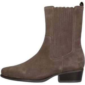 Gabor, Schoenen, Dames, Bruin, 37 EU, Suède, Taupe Suède Enkellaarsjes Stijlvol Comfort