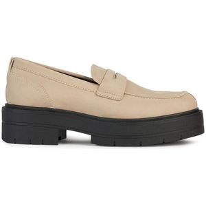 Geox, Ademende ultra-dempende loafer met modern design Beige, Dames, Maat:39 EU