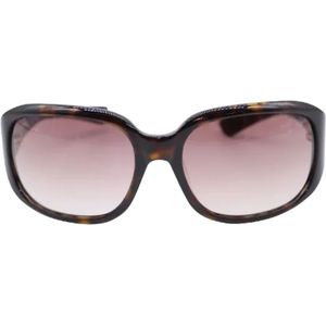 Ralph Lauren Pre-owned, Pre-owned, Dames, Zwart, ONE Size, Pre-owned Plastic sunglasses
