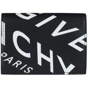 Givenchy, Stijlvolle Leren Portemonnee met Drukknoopsluiting Zwart, Heren, Maat:ONE Size