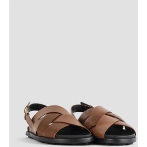 Tod's, Schoenen, Dames, Bruin, 36 EU, Leer, Flat Sandalen