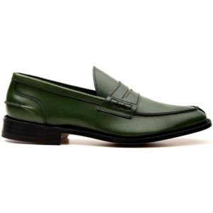 Tricker's, Schoenen, Heren, Groen, 43 1/2 EU, Groene Aniline Mocassins voor Heren