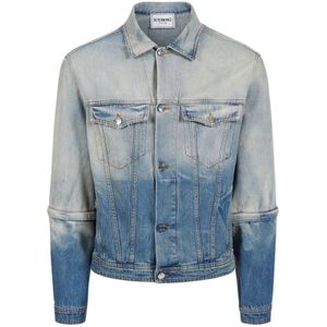 Iceberg, Bomber Denim Jack Blauw, Heren, Maat:L