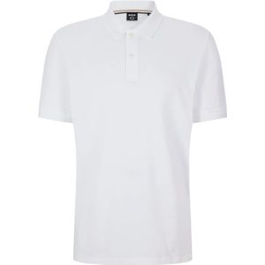 Hugo Boss, Tops, Heren, Wit, M, Katoen, Klassieke Pallas Witte Polo Shirt