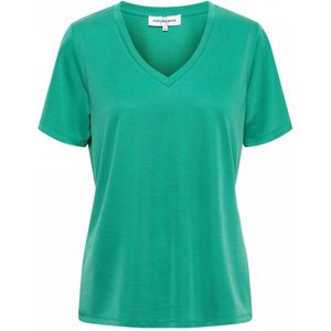 &Co Woman, Tops, Dames, Groen, S, Polyester, Groene Marley V-hals Shirt