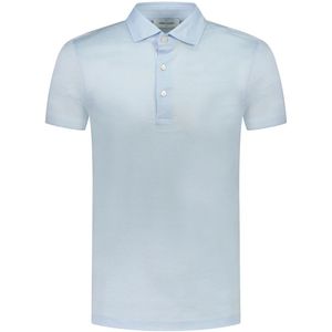 Gran Sasso, Tops, Heren, Blauw, M, Katoen, Blauw Katoenen Polo Shirt 31 Collectie