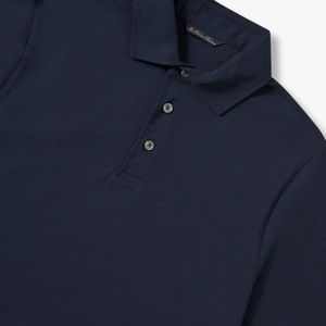 Brooks Brothers, Tops, Heren, Blauw, XL, Katoen, Navy Katoenen Polo Shirt