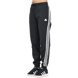 Adidas, Broeken, Dames, Zwart, S, Katoen, Future Icons 3-Stripes Zwarte Broek