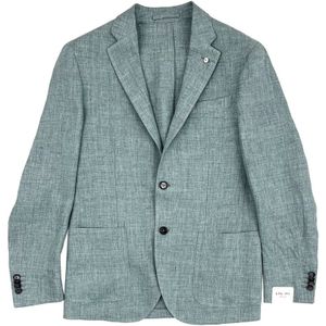 L.b.m. 1911, Klassieke Blazer voor Mannen Groen, Heren, Maat:4XL