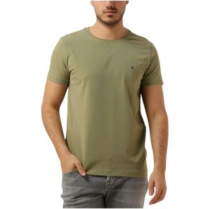 Tommy Hilfiger, Tops, Heren, Groen, S, Katoen, Heren Polo T-shirt Stretch Slim Fit