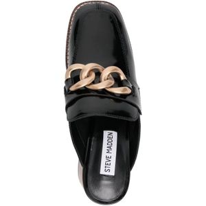 Steve Madden, Schoenen, Dames, Zwart, 36 EU, Leer, Muilezels met hakken