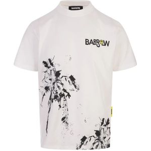 Barrow, Tops, Heren, Wit, S, Katoen, T-Shirts