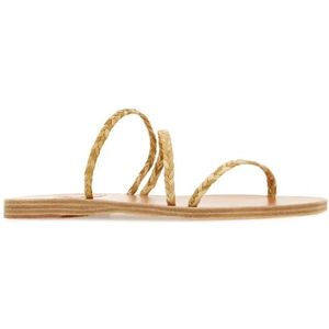 Ancient Greek Sandals, Schoenen, Dames, Beige, 36 EU, Raffia Apli Slippers