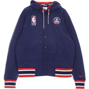 Nike, Jassen, Heren, Blauw, M, Polyester, NBA Courtside Jack Blauw Rood