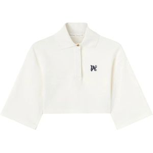 Palm Angels, Tops, Dames, Wit, S, Polo Shirts