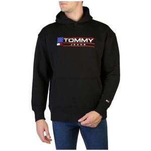 Tommy Hilfiger, Sweatshirts & Hoodies, Heren, Zwart, L, Katoen, Dm 0Dm 15685
