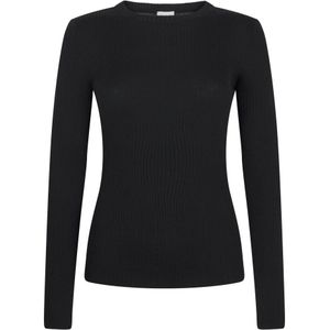 Jane Lushka, Stijlvolle Zwarte Pullover Zwart, Dames, Maat:S