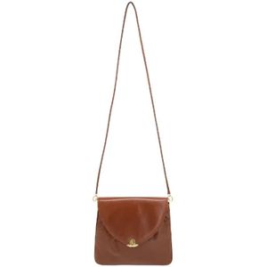 Salvatore Ferragamo Pre-owned, Bruine Leren Crossbody Tas Bruin, Dames, Maat:ONE Size