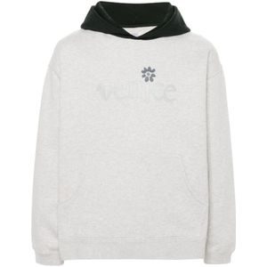 Erl, Venetië Grijze Hoodie Gebreid Grijs, Heren, Maat:L