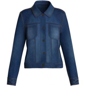 Marella, Denim Jack voor Vrouwen Blauw, Dames, Maat:S