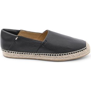 Hugo Boss, Heren Espadrilles van zwart leer Zwart, Heren, Maat:40 EU