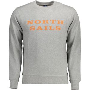 North Sails, Sweatshirts & Hoodies, Heren, Grijs, 3Xl, Hoodie Grijs Lange Mouw Print