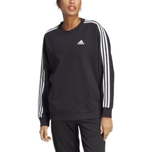 Adidas, Sweatshirts & Hoodies, Dames, Zwart, L, Katoen, 3-Stripes Sweatshirt voor Vrouwen