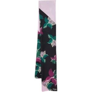 Fendi Vintage, Pre-owned Silk scarves Veelkleurig, Dames, Maat:ONE Size