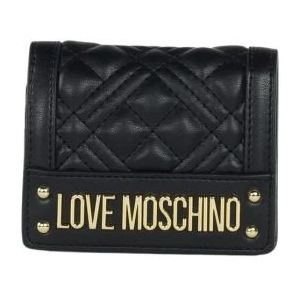 Love Moschino, Accessoires, Dames, Zwart, ONE Size, Logo Ritsportemonnee