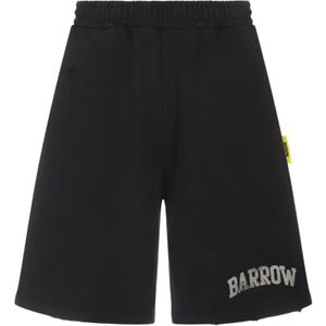 Barrow, Korte broeken, Dames, Zwart, L, Katoen, Zwarte sportieve Bermuda shorts
