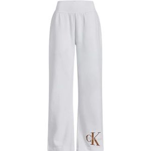 Calvin Klein Jeans, Broeken, Dames, Wit, L, Katoen, Zware katoenen sweatpants