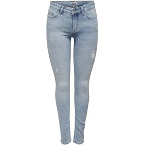 Only, Jeans, Dames, Blauw, XL L30, Denim, Lichtblauwe Denim Skinny Jeans