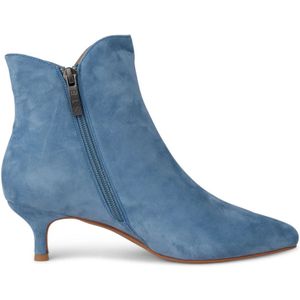 Shoe the Bear, Schoenen, Dames, Blauw, 41 EU, Suède, Elegante Suède Enkellaars met Ritssluiting