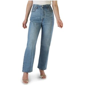 Levi's, Jeans, Dames, Blauw, W26, Katoen, Straight Jeans