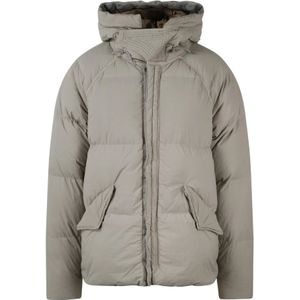 Ten C, Gewatteerde Nylon Dons Parka Beige, Heren, Maat:S