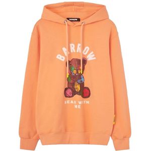 Barrow, Sweatshirts & Hoodies, unisex, Rood, XL, Katoen, Rode hoodie met teddybeerprint