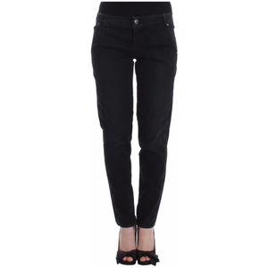 Ermanno Scervino, Jeans, Dames, Zwart, W24, Katoen, Zwarte Skinny Leg Jeans Slim Fit