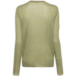 Joseph, Truien, Dames, Groen, M, Kasjmier, Groene Cashmere Longsleeve Gebreide Trui