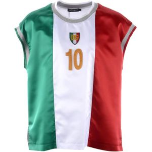 Dolce & Gabbana, Tops, Heren, Wit, M, Polyester, Sport Italia Mouwloos T-shirt