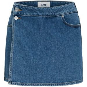 Jack & Jones, Korte broeken, Dames, Blauw, S, Denim, Denim Skort met Hoge Taille