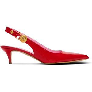 Balmain, Schoenen, Dames, Rood, 36 EU, Leer, Eva kitten slingbacks in lakleer